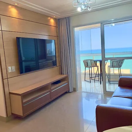 Desfrute De Um Moderno Apto Na Praia Do Morro, Com Deslumbrante Vista Mar, A Uma Quadra Da Praia, Redes De Protecao, Quartos Com Ar Condicionado, Roupas De Cama E Banho, Tv 65, Internet 500 Mega, Predio Com Piscina E Portaria 24 Horas Guarapari Exterior photo