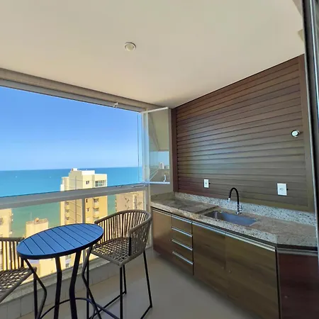 Desfrute De Um Moderno Apto Na Praia Do Morro, Com Deslumbrante Vista Mar, A Uma Quadra Da Praia, Redes De Protecao, Quartos Com Ar Condicionado, Roupas De Cama E Banho, Tv 65, Internet 500 Mega, Predio Com Piscina E Portaria 24 Horas Guarapari Exterior photo