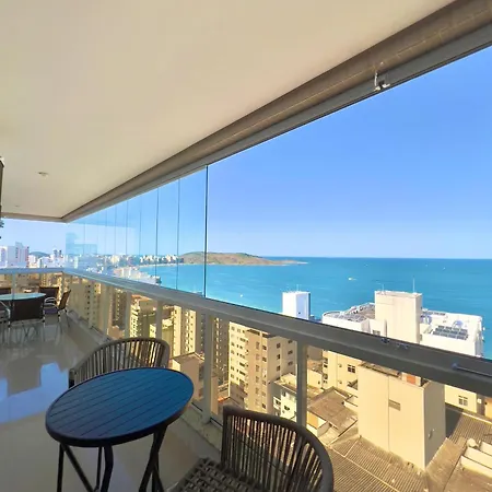 Desfrute De Um Moderno Apto Na Praia Do Morro, Com Deslumbrante Vista Mar, A Uma Quadra Da Praia, Redes De Protecao, Quartos Com Ar Condicionado, Roupas De Cama E Banho, Tv 65, Internet 500 Mega, Predio Com Piscina E Portaria 24 Horas Guarapari Exterior photo